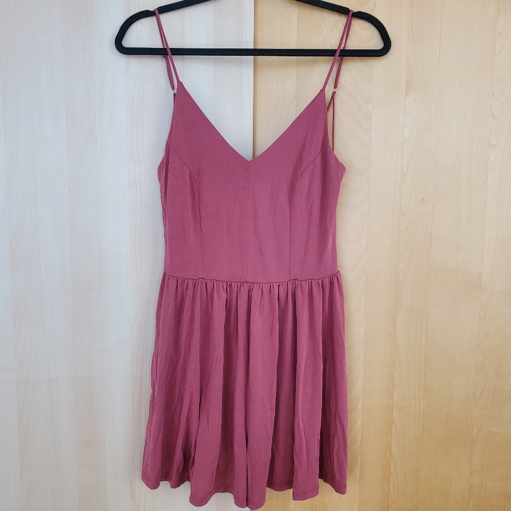 Burnt Red Open Back Romper